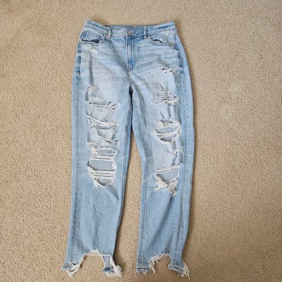 American eagle AE Stretch Ripped Mom Jean 10R - Picture 1 of 7